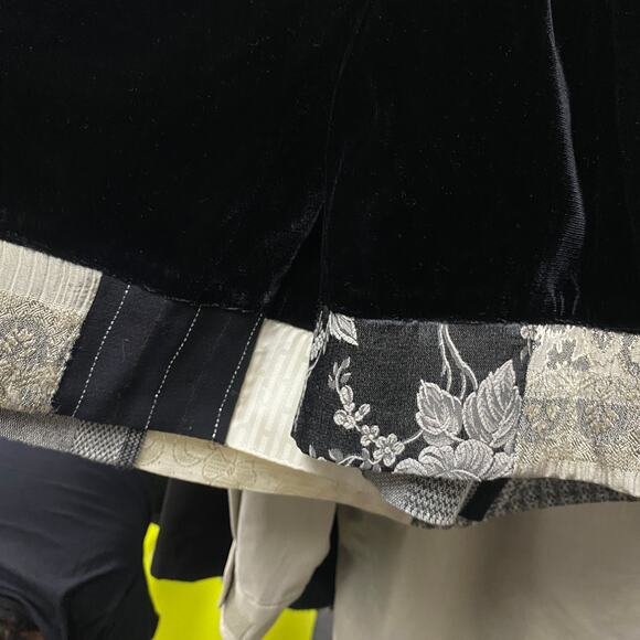 Vintage Alexa Rae Womens Velvet Tulle Belt Patchwork Hem Sleeveless Dress - Picture 9 of 10